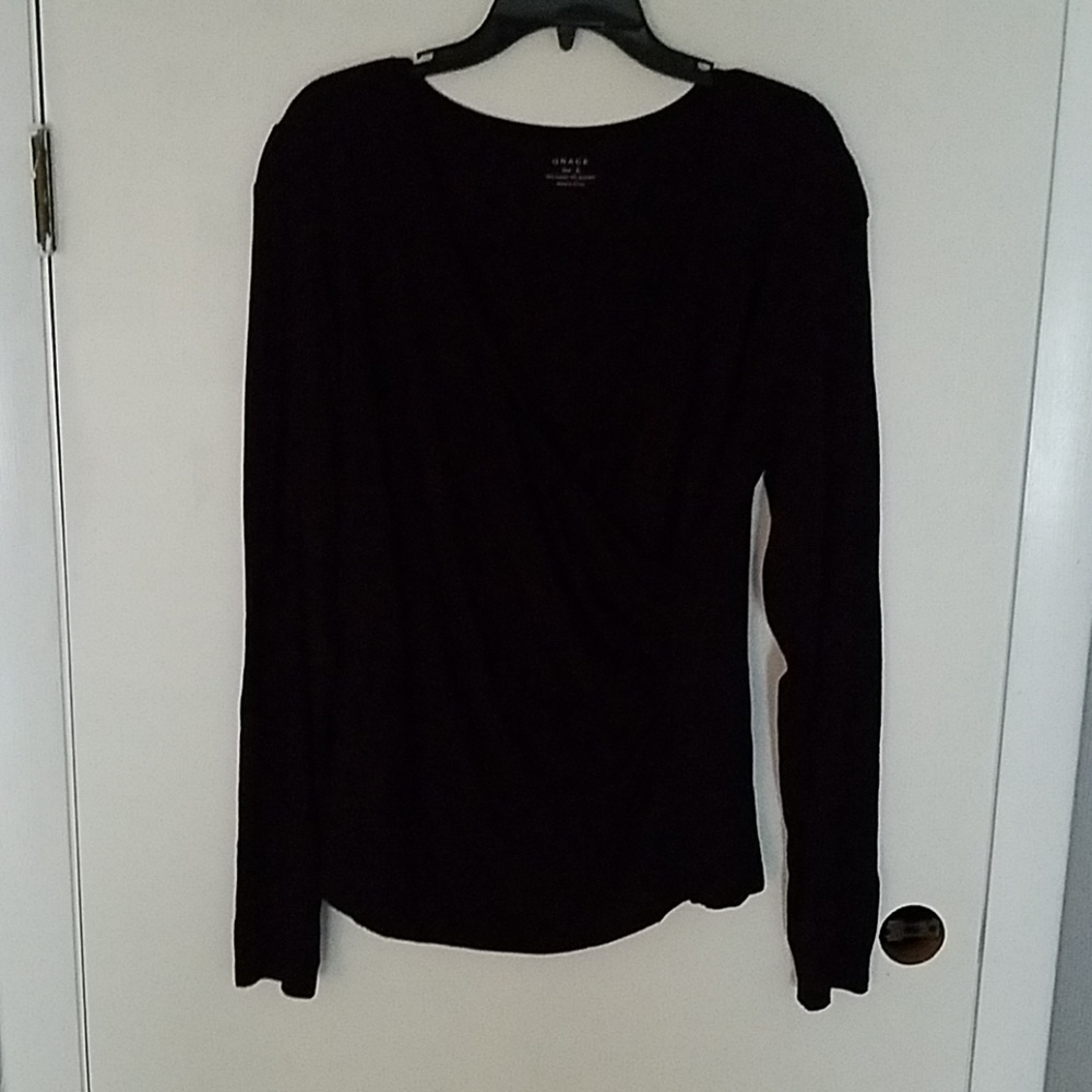 V neck wrap top with ruching